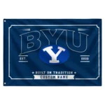 Byu Cougars House Flag Custom Ornate Border Blue Best Selling