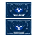 Byu Cougars House Flag Custom Ornate Border Blue Best Selling
