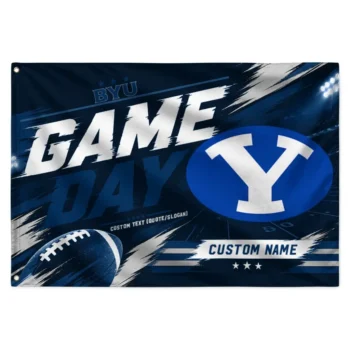 Byu Cougars House Flag Customized Action Streaks Blue Best Selling