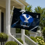 Byu Cougars House Flag Personalized Speed Slashes Blue Best Selling