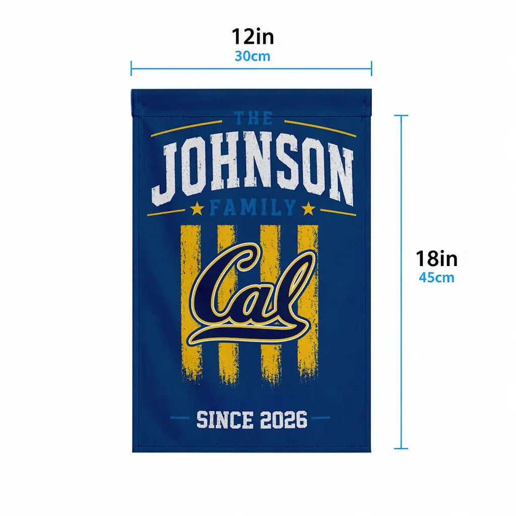 California Golden Bears Garden Flag Custom Distressed Stripes Blue High Quality California Golden Bears Garden Flag Custom Distressed Stripes Blue High Quality