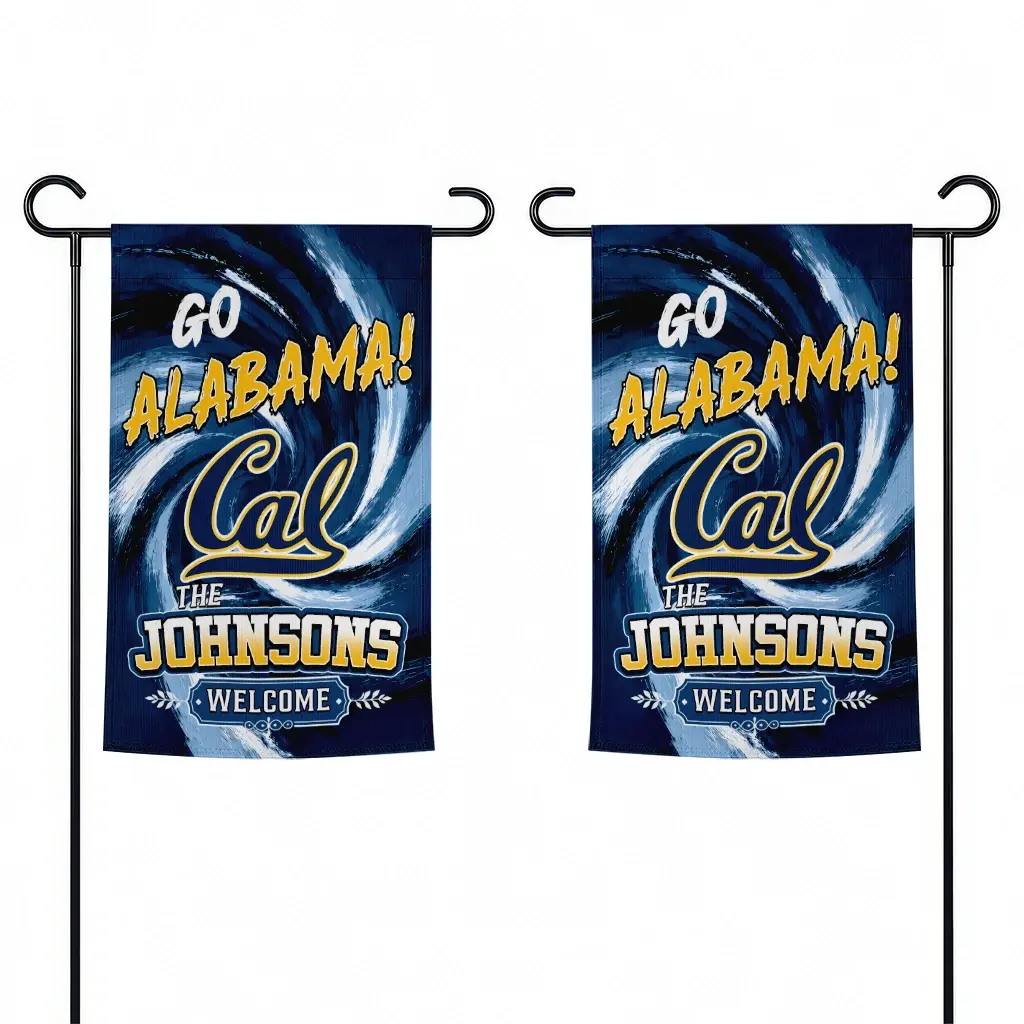 California Golden Bears Garden Flag Personalized Swirl Vortex Blue Fashion Forward California Golden Bears Garden Flag Personalized Swirl Vortex Blue Fashion Forward