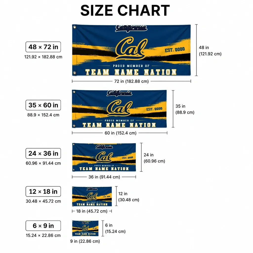 California Golden Bears House Flag Customized Brushed Streaks Blue High Quality California Golden Bears House Flag Customized Brushed Streaks Blue High Quality