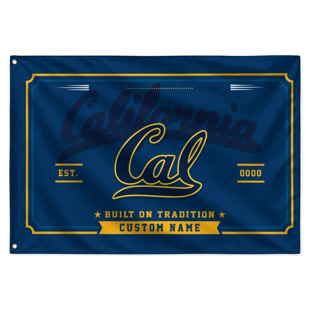 California Golden Bears House Flag Customized Ornate Border Blue Best Selling California Golden Bears House Flag Customized Ornate Border Blue Best Selling