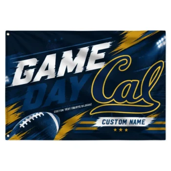 California Golden Bears House Flag Personalized Action Streaks Blue Best Selling