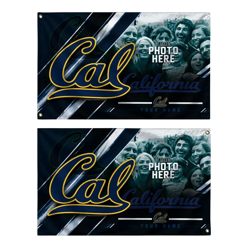 California Golden Bears House Flag Personalized Diagonal Stripes Blue Fashion Forward California Golden Bears House Flag Personalized Diagonal Stripes Blue Fashion Forward
