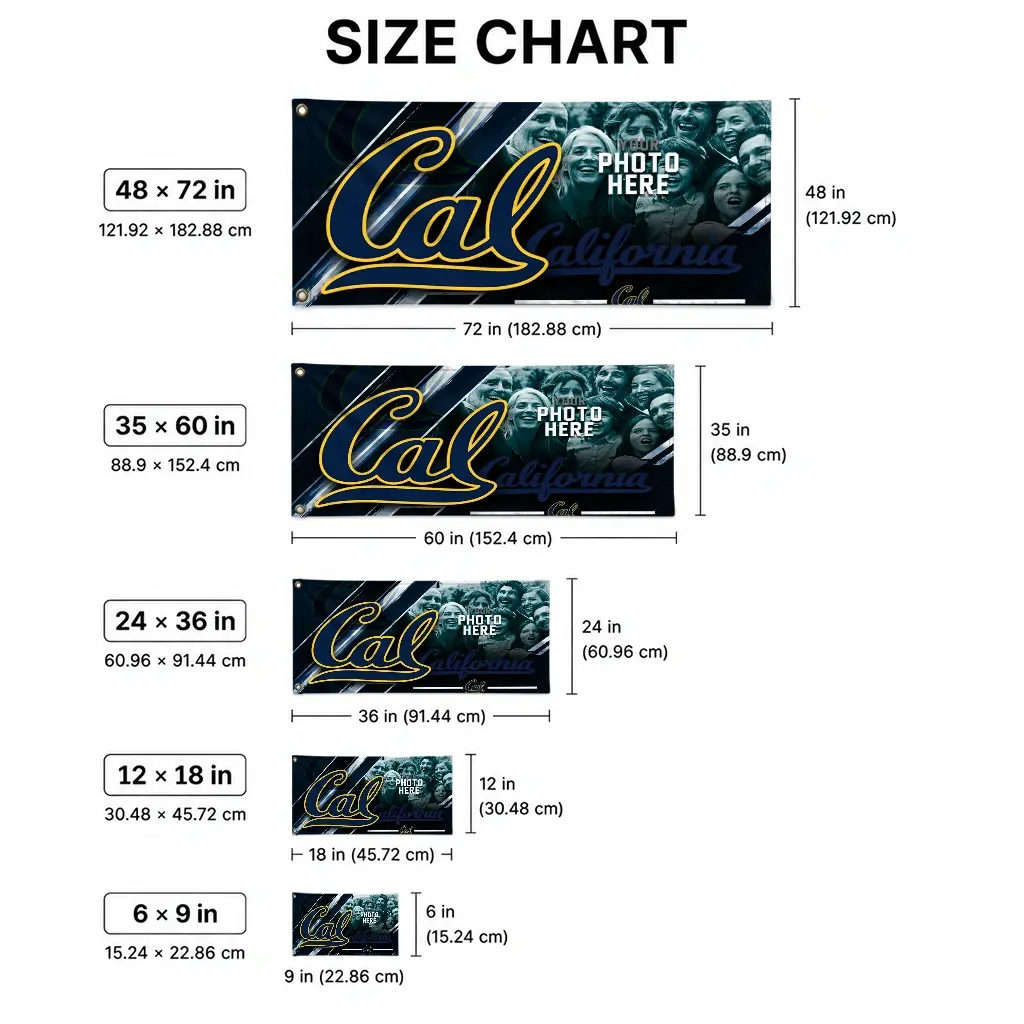 California Golden Bears House Flag Personalized Diagonal Stripes Blue High Quality California Golden Bears House Flag Personalized Diagonal Stripes Blue High Quality