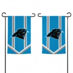 Carolina Panthers Garden Flag Custom Chevron Stripes Blue Best Selling