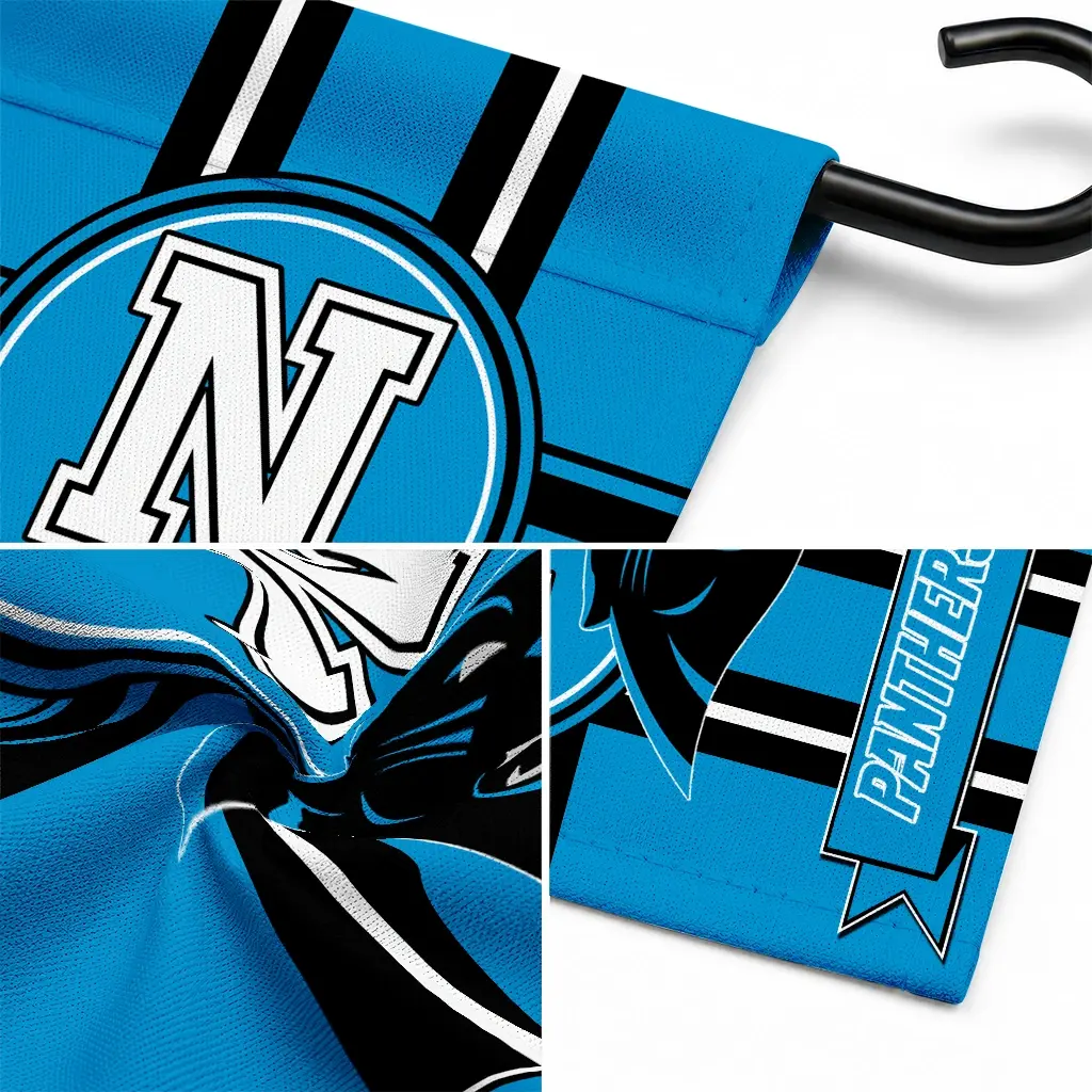 Carolina Panthers Garden Flag Custom Circle Medallion Blue Latest Model Carolina Panthers Garden Flag Custom Circle Medallion Blue Latest Model