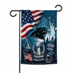 Carolina Panthers Garden Flag - Custom Icon Collage Blue