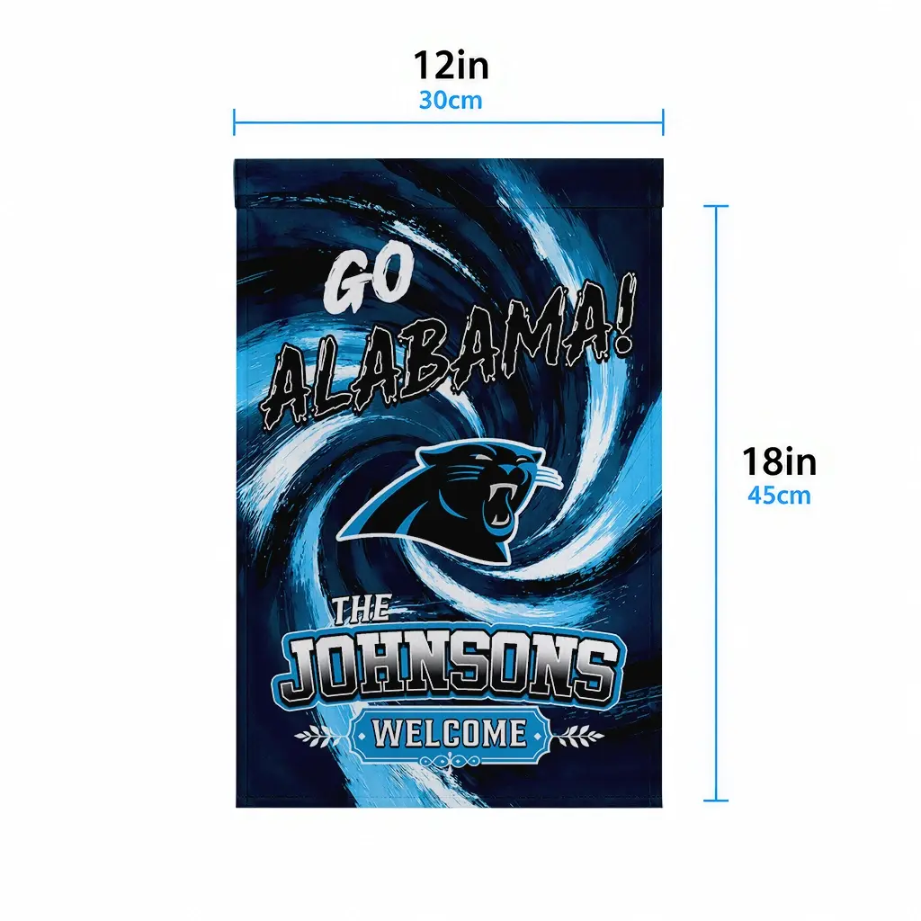 Carolina Panthers Garden Flag Customized Swirl Vortex Blue High Quality Carolina Panthers Garden Flag Customized Swirl Vortex Blue High Quality