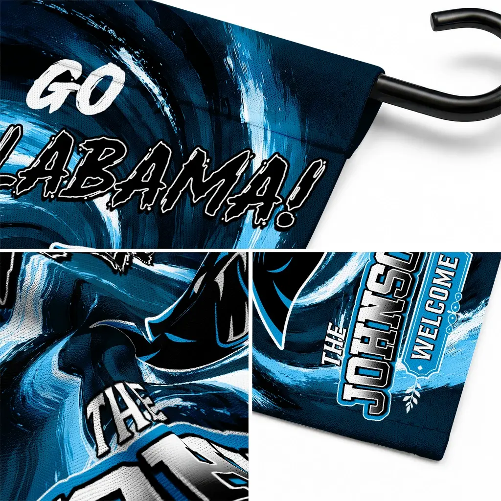Carolina Panthers Garden Flag Customized Swirl Vortex Blue Latest Model Carolina Panthers Garden Flag Customized Swirl Vortex Blue Latest Model