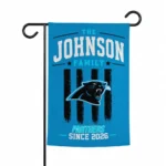 Carolina Panthers Garden Flag Personalized Distressed Stripes Blue Best Selling