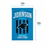 Carolina Panthers Garden Flag Personalized Distressed Stripes Blue Best Selling
