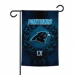 Carolina Panthers Garden Flag Personalized Laurel Wreath Blue Best Selling
