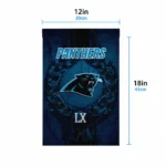 Carolina Panthers Garden Flag Personalized Laurel Wreath Blue Best Selling