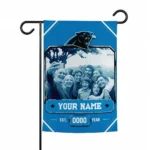 Carolina Panthers Garden Flag - Personalized Photo Frame Blue