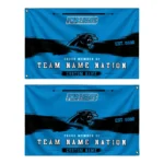 Carolina Panthers House Flag Custom Brushed Streaks Blue Best Selling