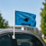 Carolina Panthers House Flag Custom Ornate Border Blue Best Selling