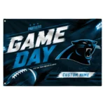 Carolina Panthers House Flag Customized Action Streaks Blue Best Selling