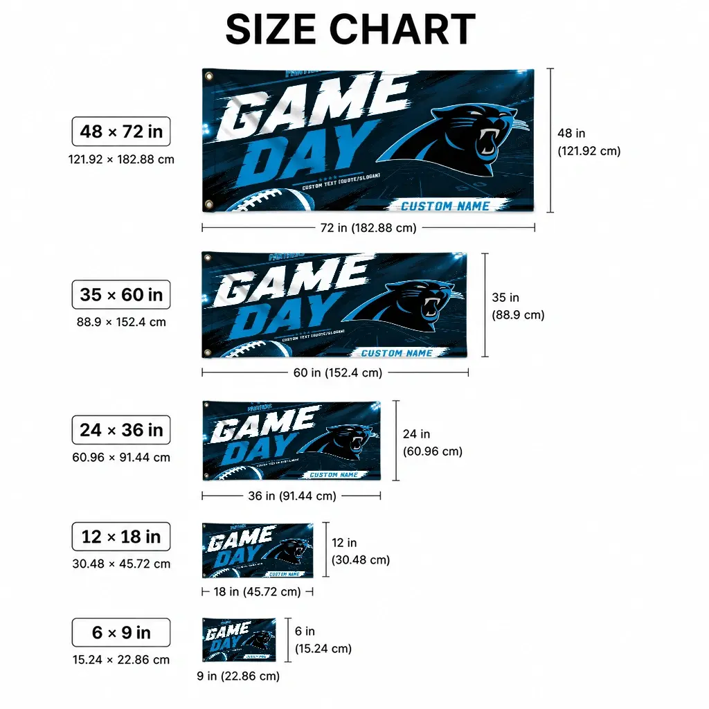 Carolina Panthers House Flag Customized Action Streaks Blue High Quality Carolina Panthers House Flag Customized Action Streaks Blue High Quality