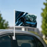 Carolina Panthers House Flag Customized Diagonal Stripes Blue Best Selling