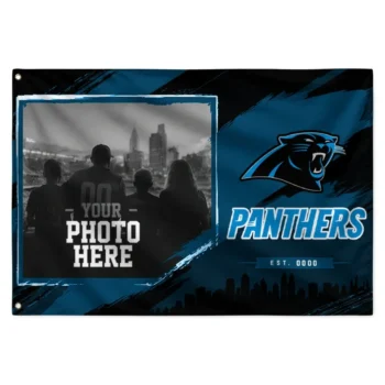 Carolina Panthers House Flag Personalized Framed Photo Blue Black Best Selling