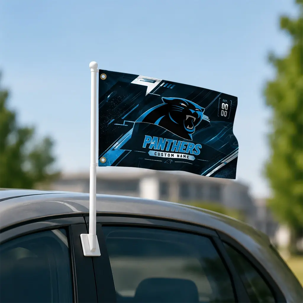 Carolina Panthers House Flag Personalized Speed Slashes Blue Latest Model Carolina Panthers House Flag Personalized Speed Slashes Blue Latest Model
