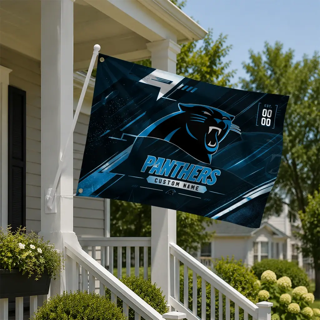 Carolina Panthers House Flag Personalized Speed Slashes Blue New Arrival Carolina Panthers House Flag Personalized Speed Slashes Blue New Arrival