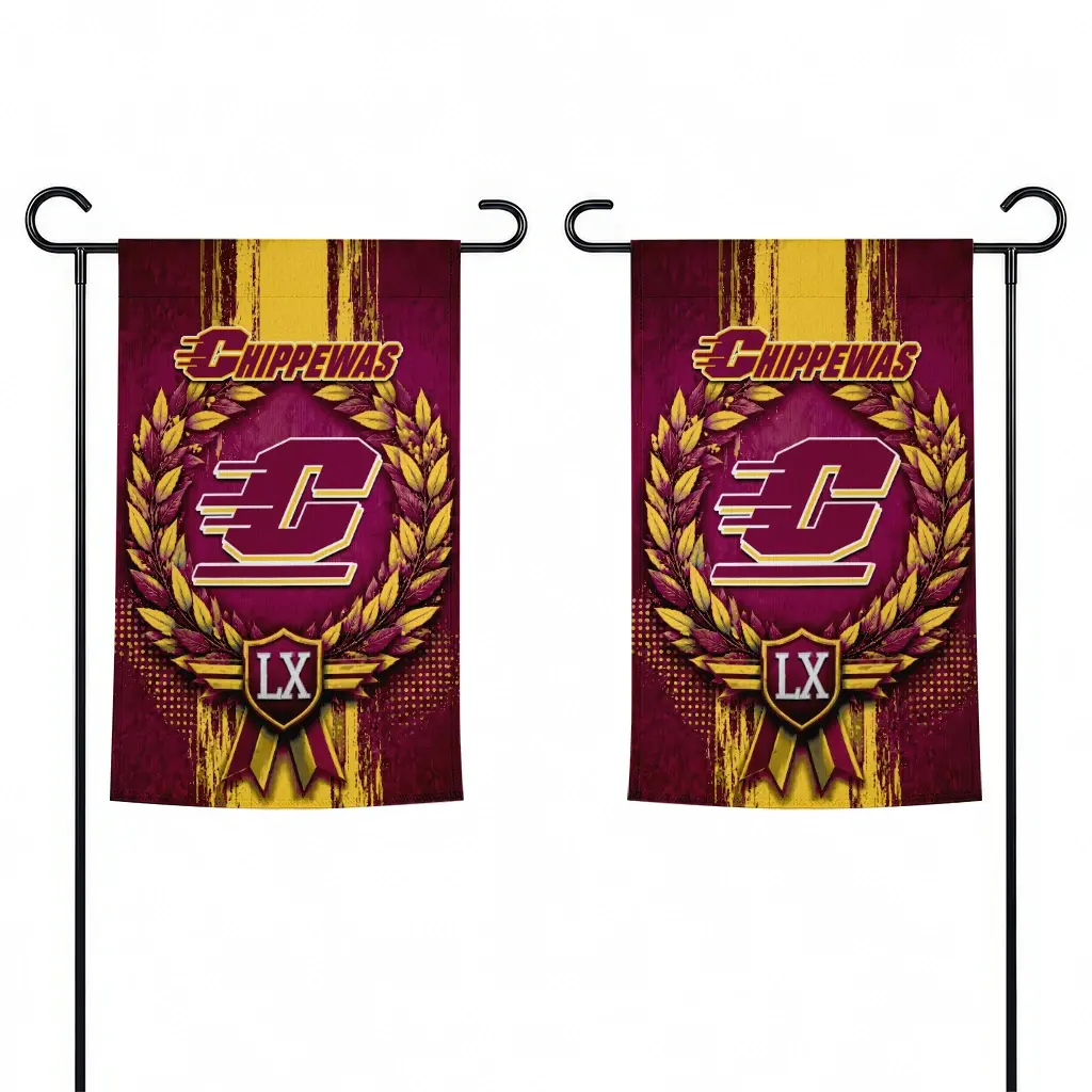 Central Michigan Chippewas Garden Flag Customized Laurel Wreath Maroon Fashion Forward Central Michigan Chippewas Garden Flag Customized Laurel Wreath Maroon Fashion Forward
