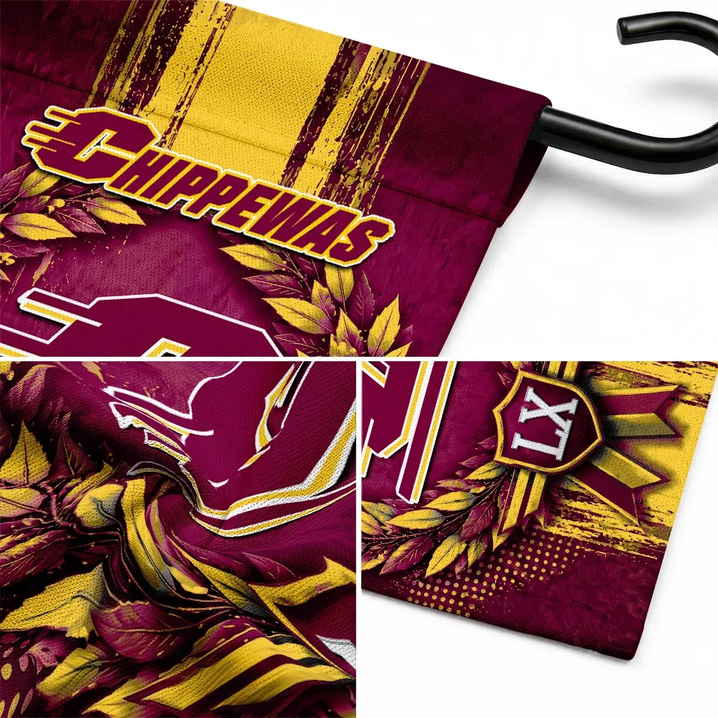 Central Michigan Chippewas Garden Flag Customized Laurel Wreath Maroon Latest Model Central Michigan Chippewas Garden Flag Customized Laurel Wreath Maroon Latest Model
