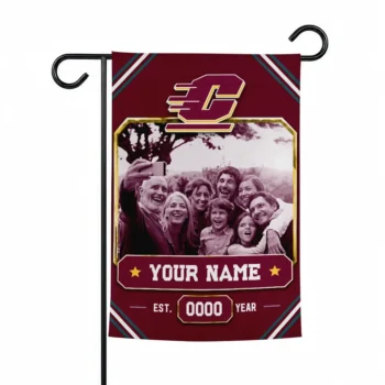Central Michigan Chippewas Garden Flag Customized Photo Frame Maroon Best Selling