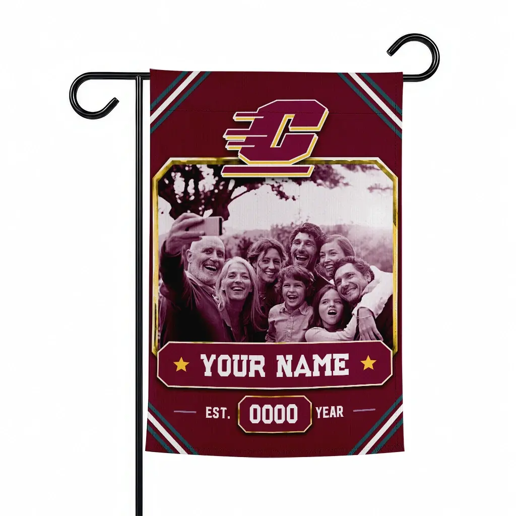Central Michigan Chippewas Garden Flag Customized Photo Frame Maroon Best Selling Central Michigan Chippewas Garden Flag Customized Photo Frame Maroon Best Selling