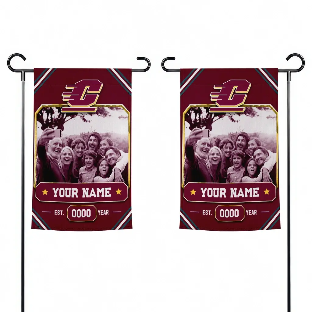 Central Michigan Chippewas Garden Flag Customized Photo Frame Maroon Fashion Forward Central Michigan Chippewas Garden Flag Customized Photo Frame Maroon Fashion Forward