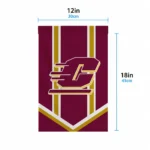 Central Michigan Chippewas Garden Flag Personalized Chevron Stripes Maroon Best Selling