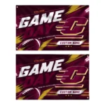 Central Michigan Chippewas House Flag Custom Action Streaks Maroon Best Selling