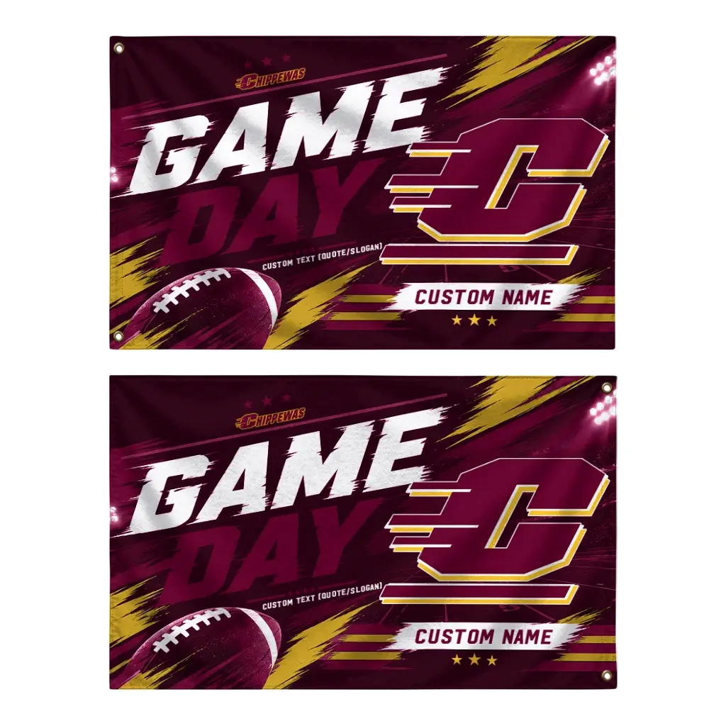 Central Michigan Chippewas House Flag Custom Action Streaks Maroon Fashion Forward Central Michigan Chippewas House Flag Custom Action Streaks Maroon Fashion Forward