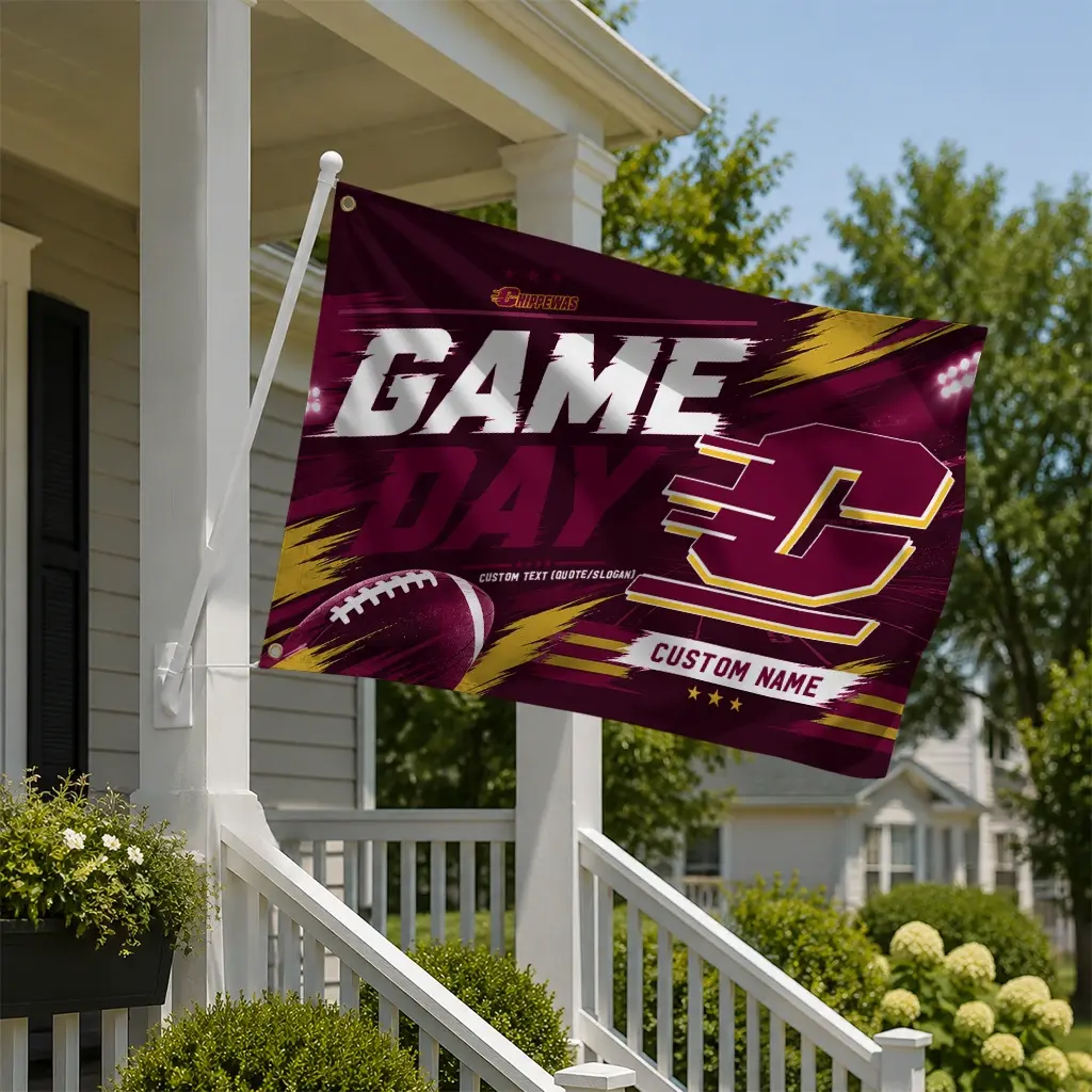 Central Michigan Chippewas House Flag Custom Action Streaks Maroon New Arrival Central Michigan Chippewas House Flag Custom Action Streaks Maroon New Arrival