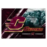 Central Michigan Chippewas House Flag Custom Diagonal Stripes Maroon Best Selling