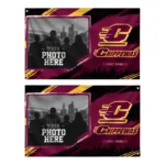 Central Michigan Chippewas House Flag Customized Framed Photo Maroon Black Best Selling