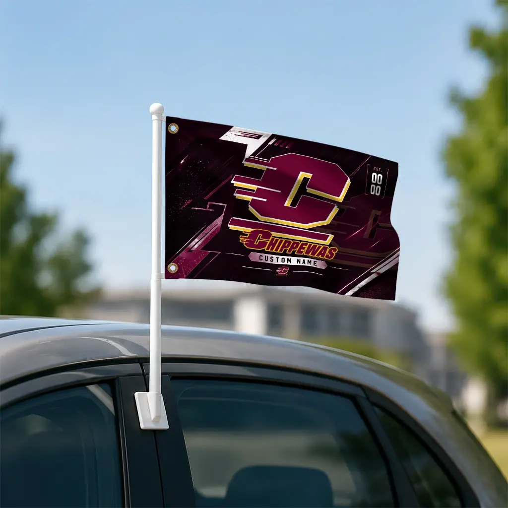 Central Michigan Chippewas House Flag Customized Speed Slashes Maroon Latest Model Central Michigan Chippewas House Flag Customized Speed Slashes Maroon Latest Model
