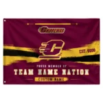 Central Michigan Chippewas House Flag Personalized Brushed Streaks Maroon Best Selling