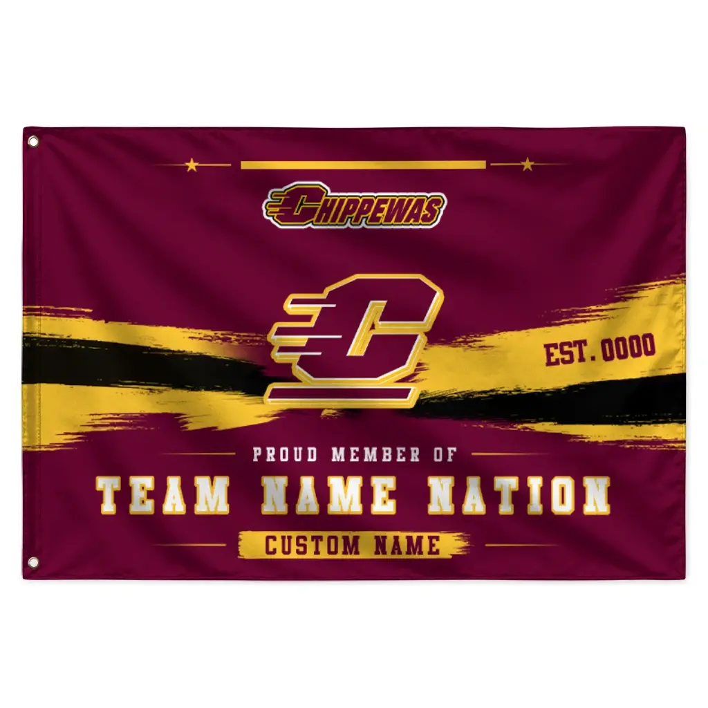 Central Michigan Chippewas House Flag Personalized Brushed Streaks Maroon Best Selling Central Michigan Chippewas House Flag Personalized Brushed Streaks Maroon Best Selling
