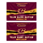 Central Michigan Chippewas House Flag Personalized Brushed Streaks Maroon Best Selling