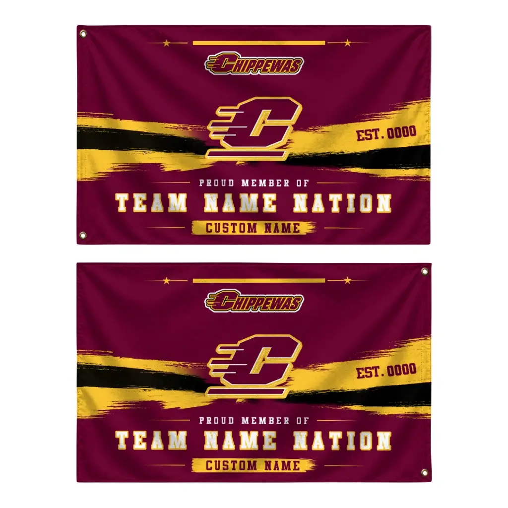 Central Michigan Chippewas House Flag Personalized Brushed Streaks Maroon Fashion Forward Central Michigan Chippewas House Flag Personalized Brushed Streaks Maroon Fashion Forward