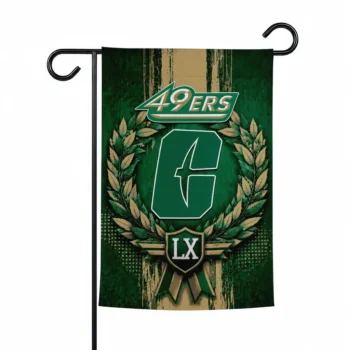 Charlotte 49ers Garden Flag Customized Laurel Wreath Green Best Selling