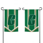 Charlotte 49ers Garden Flag Personalized Chevron Stripes Green Best Selling