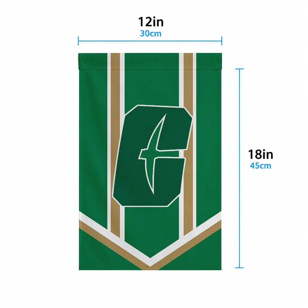 Charlotte 49ers Garden Flag Personalized Chevron Stripes Green High Quality Charlotte 49ers Garden Flag Personalized Chevron Stripes Green High Quality
