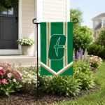 Charlotte 49ers Garden Flag Personalized Chevron Stripes Green Best Selling