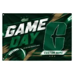 Charlotte 49ers House Flag Custom Action Streaks Green Best Selling